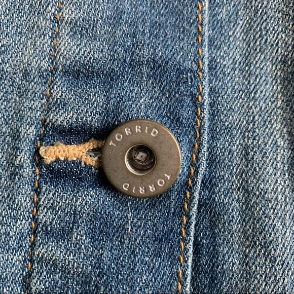 Torrid dark wash denim trucker jacket NWT size 5x - Picture 4 of 8
